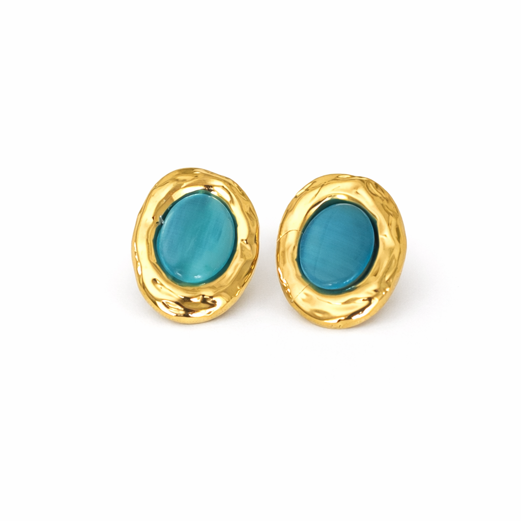 Turquoise Oval Studs