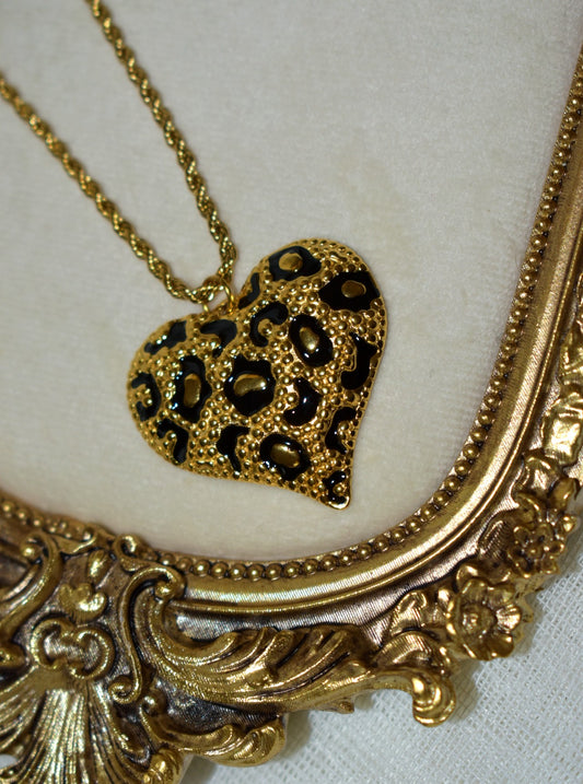 Leopard Heart Necklace